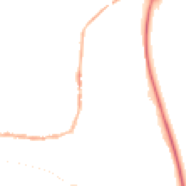 Night-time road noise heatmap for PE8 4BZ