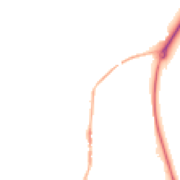 Night-time road noise heatmap for PE8 4DB