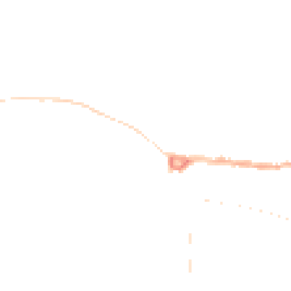 Night-time road noise heatmap for PE8 4DD