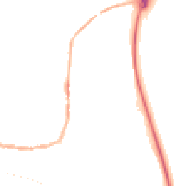 Night-time road noise heatmap for PE8 4DF