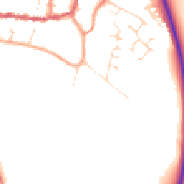 Daytime road noise heatmap for PE8 4DN