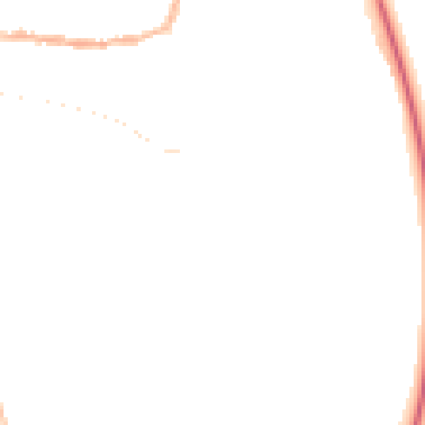 Night-time road noise heatmap for PE8 4DN