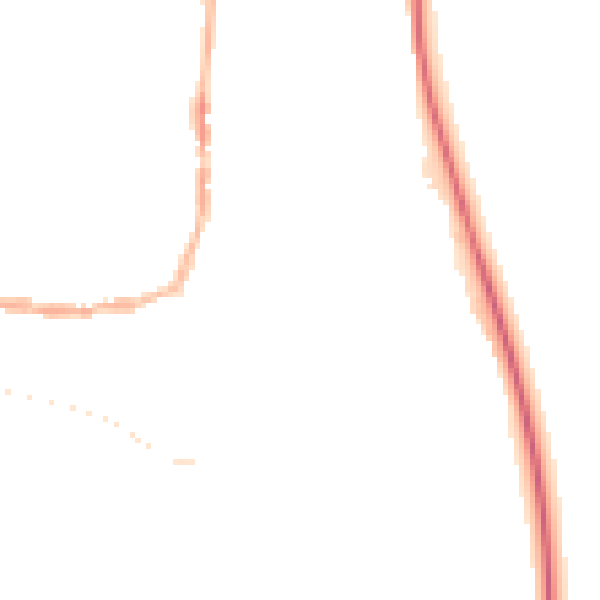 Night-time road noise heatmap for PE8 4DX