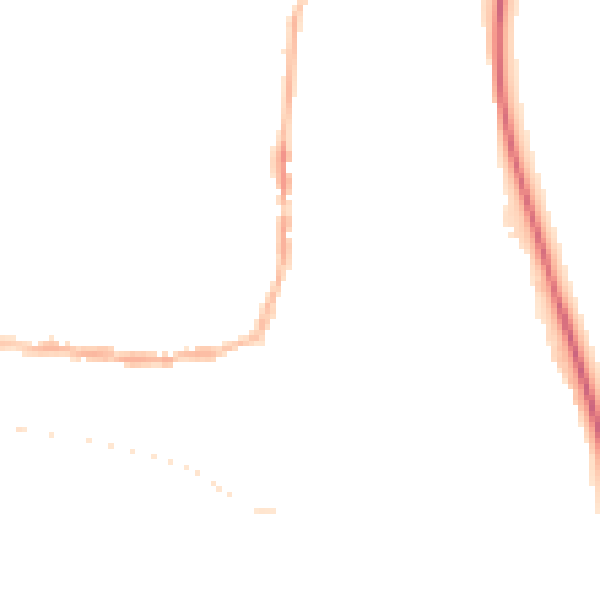 Night-time road noise heatmap for PE8 4DY