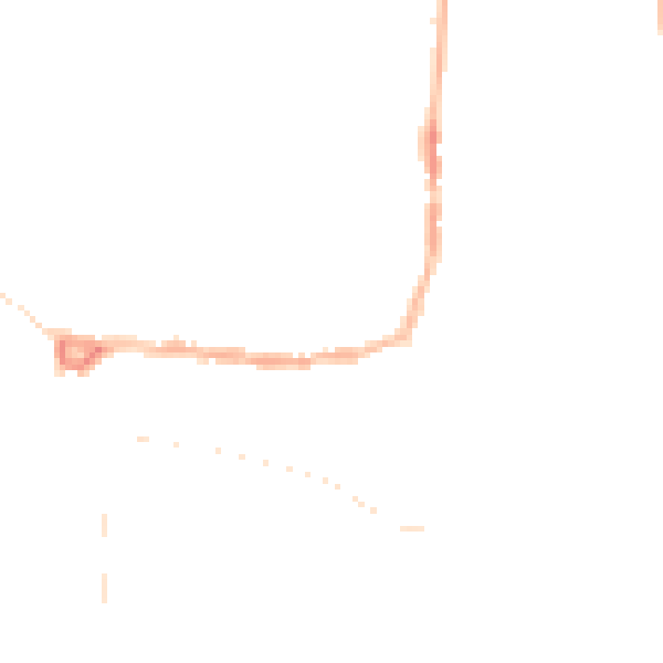 Night-time road noise heatmap for PE8 4EA