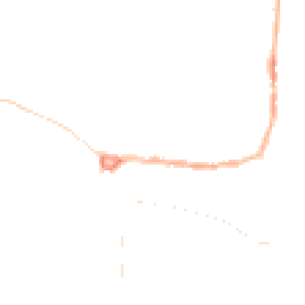Night-time road noise heatmap for PE8 4EJ
