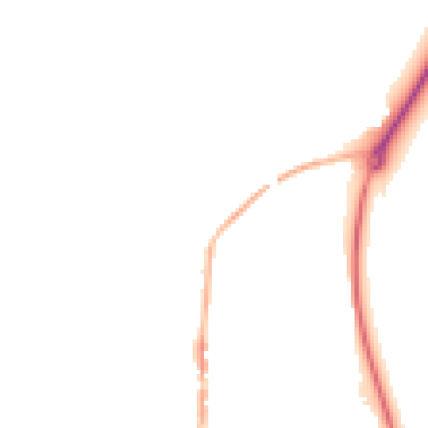 Night-time road noise heatmap for PE8 4FE