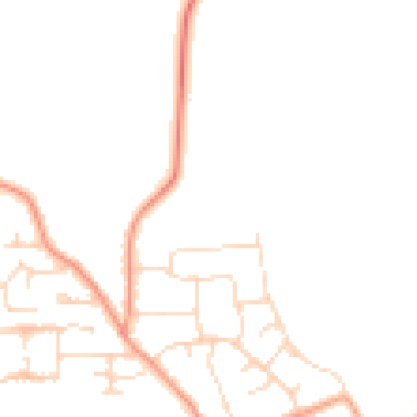 Daytime road noise heatmap for PE8 4FQ