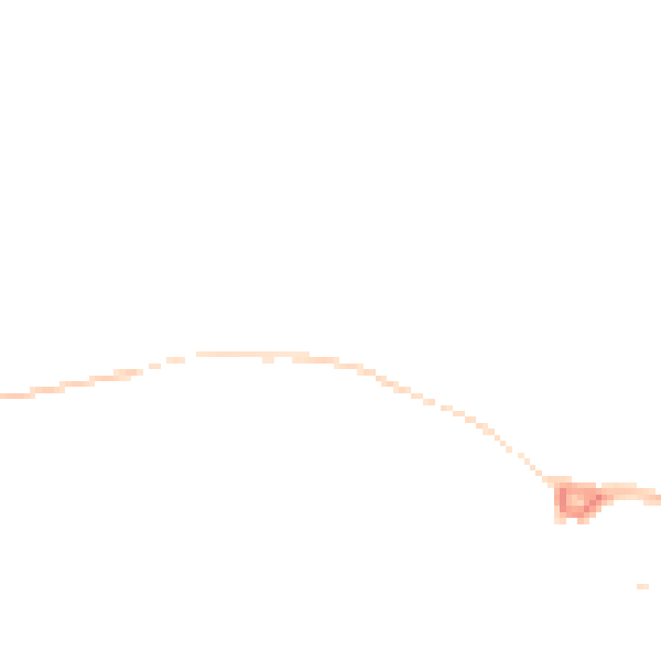 Night-time road noise heatmap for PE8 4GD