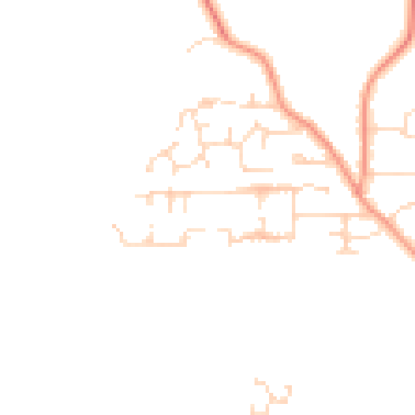 Daytime road noise heatmap for PE8 4QX