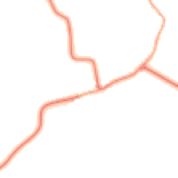 Daytime road noise heatmap for PE8 5AF