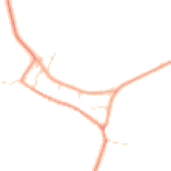 Daytime road noise heatmap for PE8 5EE