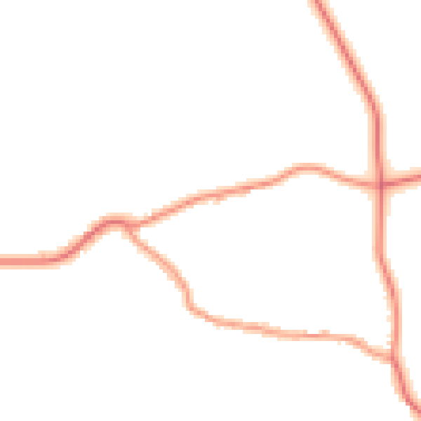 Daytime road noise heatmap for PE8 5FF