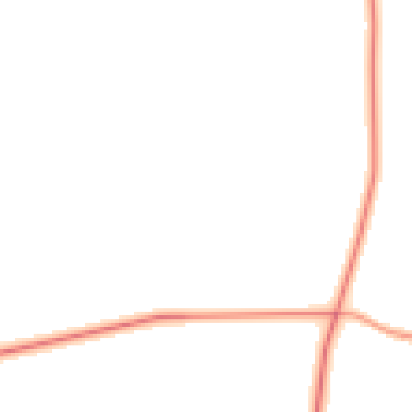 Daytime road noise heatmap for PE8 5HB