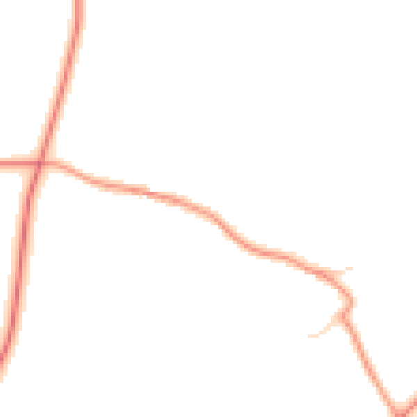 Daytime road noise heatmap for PE8 5HD