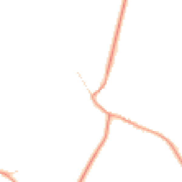 Daytime road noise heatmap for PE8 5HN
