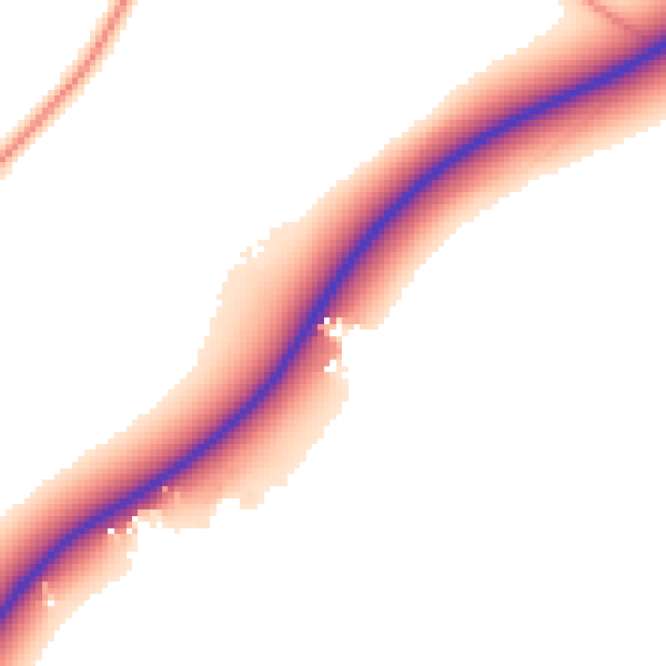 Daytime road noise heatmap for PE8 5JY