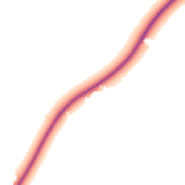 Night-time road noise heatmap for PE8 5JZ