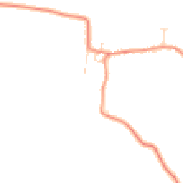 Daytime road noise heatmap for PE8 5LE