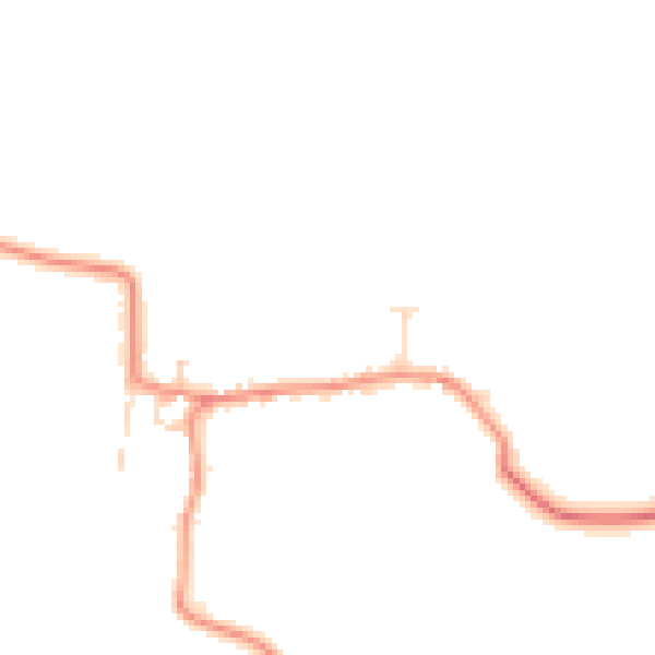 Daytime road noise heatmap for PE8 5LH