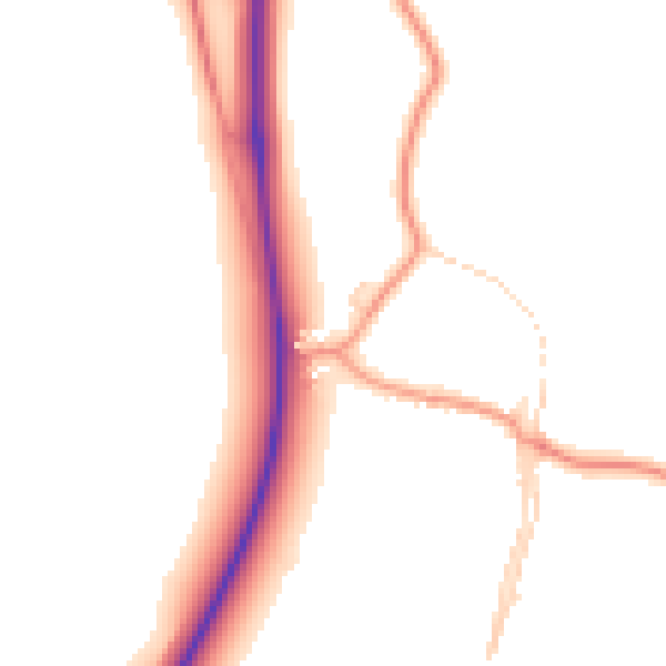 Daytime road noise heatmap for PE8 5PF