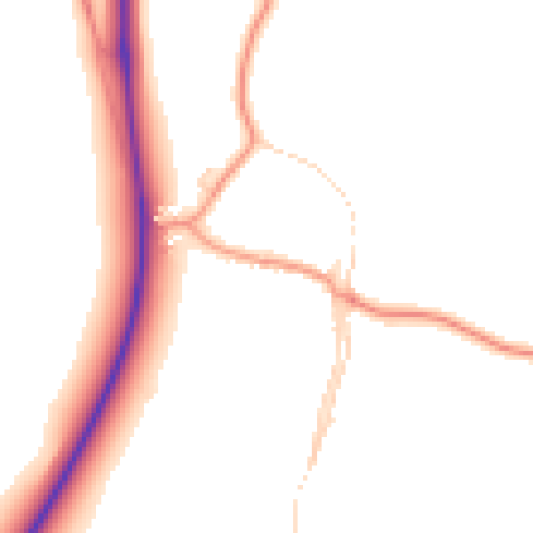 Daytime road noise heatmap for PE8 5PG