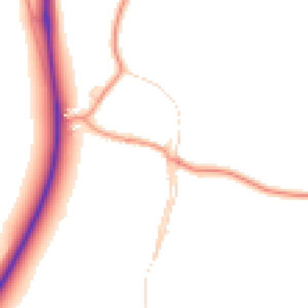 Daytime road noise heatmap for PE8 5PQ