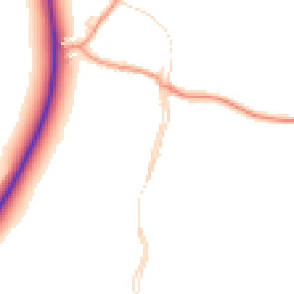Daytime road noise heatmap for PE8 5PT