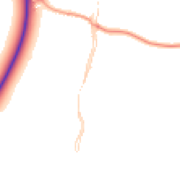 Daytime road noise heatmap for PE8 5PW