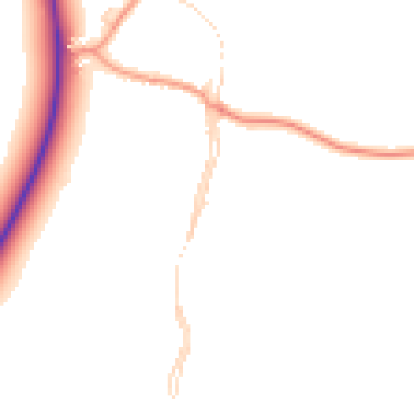 Daytime road noise heatmap for PE8 5QA
