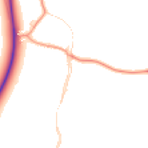 Daytime road noise heatmap for PE8 5QB