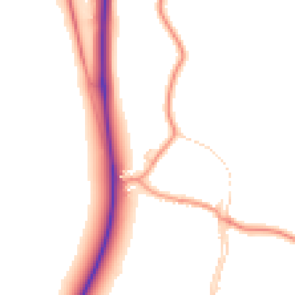 Daytime road noise heatmap for PE8 5QF