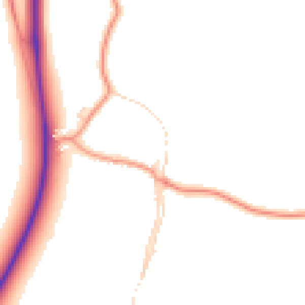 Daytime road noise heatmap for PE8 5QH