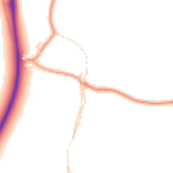 Daytime road noise heatmap for PE8 5QR