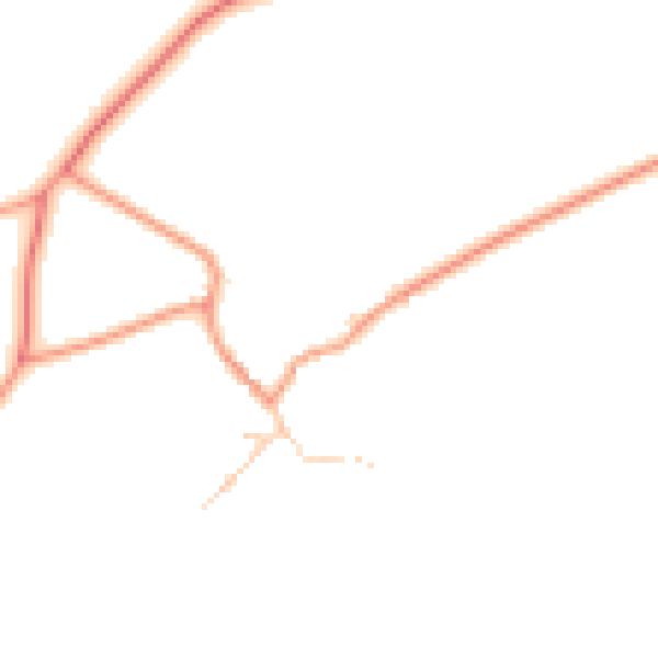 Daytime road noise heatmap for PE8 5SU