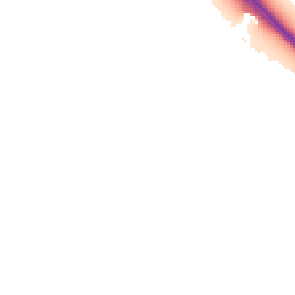 Night-time road noise heatmap for PE8 6AE
