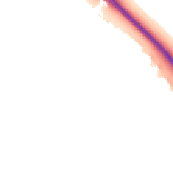 Night-time road noise heatmap for PE8 6AH