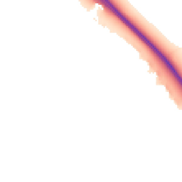 Night-time road noise heatmap for PE8 6AW