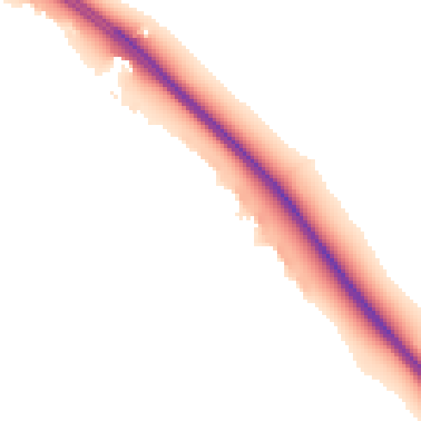 Night-time road noise heatmap for PE8 6EB