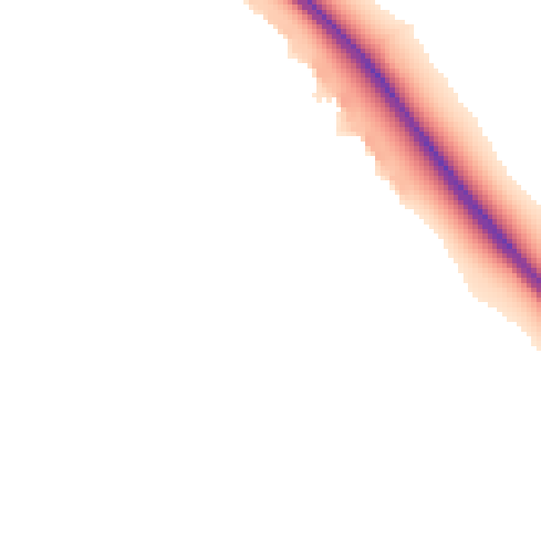 Night-time road noise heatmap for PE8 6EZ