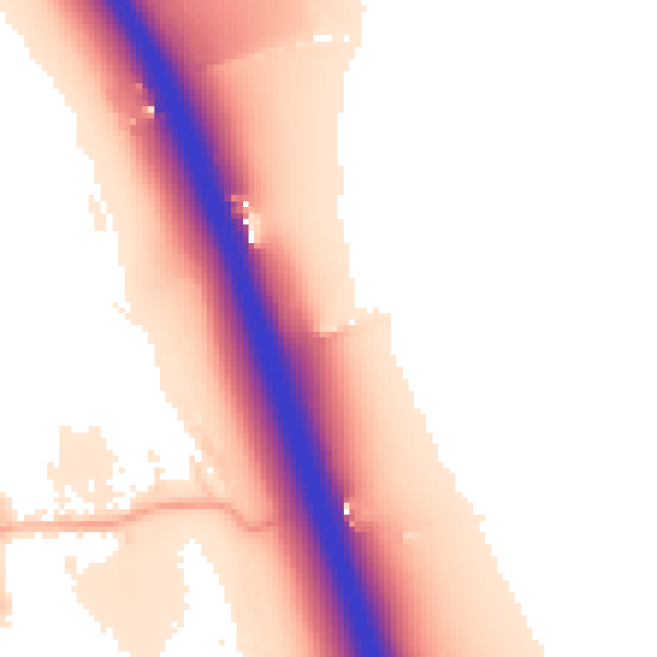 Daytime road noise heatmap for PE8 6HJ