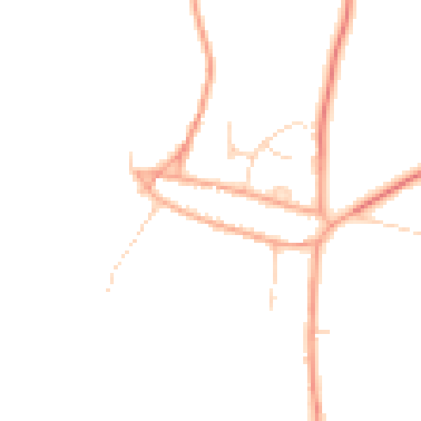 Daytime road noise heatmap for PE8 6RA