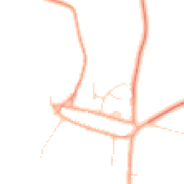Daytime road noise heatmap for PE8 6RL