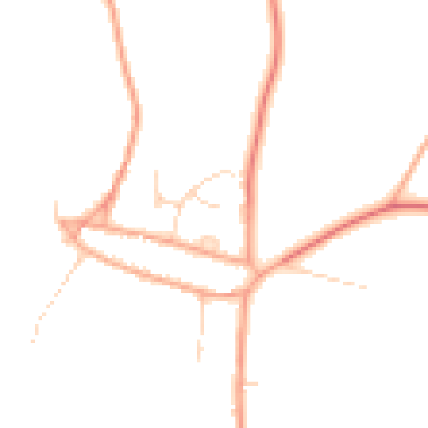 Daytime road noise heatmap for PE8 6RN