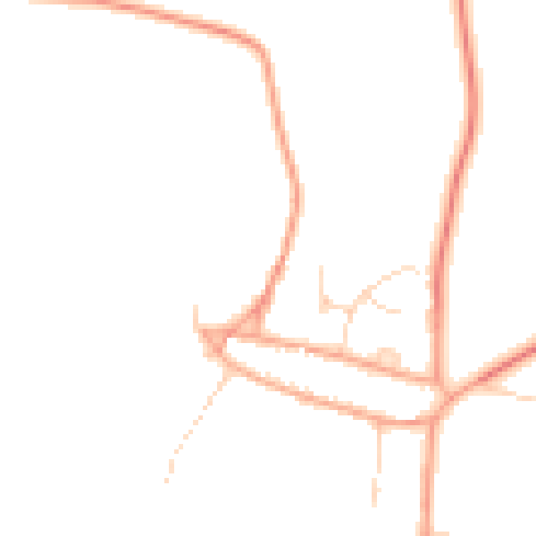 Daytime road noise heatmap for PE8 6RQ