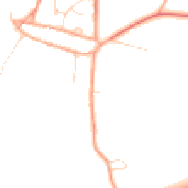 Daytime road noise heatmap for PE8 6RU