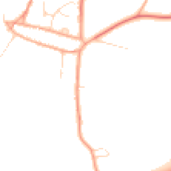 Daytime road noise heatmap for PE8 6RW