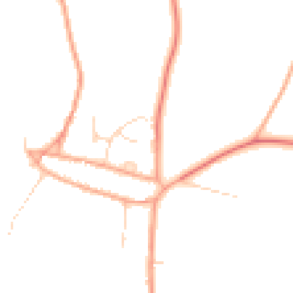 Daytime road noise heatmap for PE8 6RZ