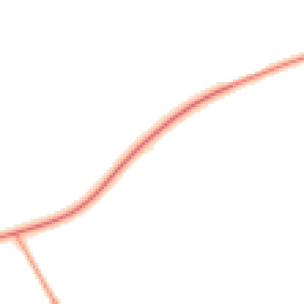 Daytime road noise heatmap for PE8 6SE