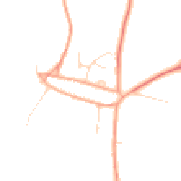 Daytime road noise heatmap for PE8 6SY